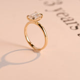 Stunning 1.0 - 2.0 CT Emerald Moissanite Engagement Ring with Solitaire Design 5