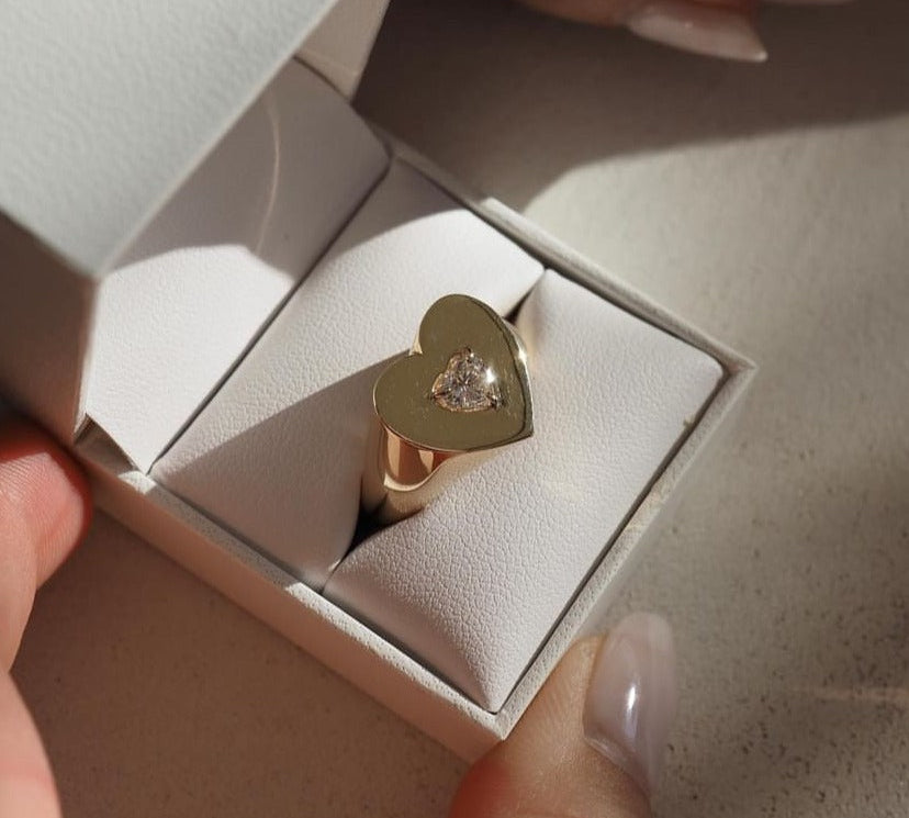 Stunning 0.5 CT Heart Moissanite Engagement Ring With Solitaire Design