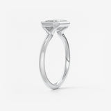 Emerald East West Bezel Lab Grown Diamond Engagement Ring