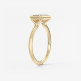Emerald East West Bezel Lab Grown Diamond Engagement Ring