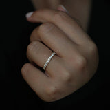 0.55 CT Round Half Eternity Lab Grown Diamond Wedding Band