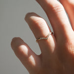 Stunning 0.10 TCW Round Moissanite Stones V-Shaped Wedding Bands