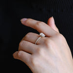 Stunning 1.0 - 2.0 CT Emerald Moissanite Engagement Ring With Hidden Halo & Pave Design 4