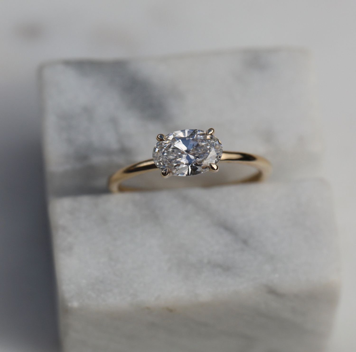 Oval Solitaire Lab Grown Diamond Engagement Ring