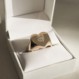 Stunning 0.5 CT Heart Moissanite Engagement Ring With Solitaire Design