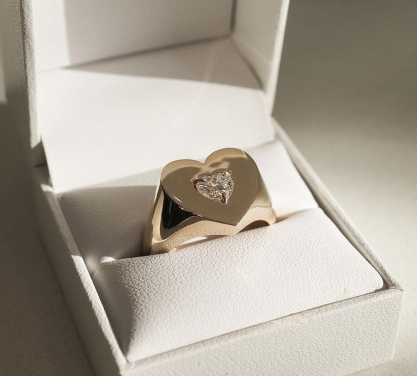 Stunning 0.5 CT Heart Moissanite Engagement Ring With Solitaire Design