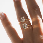 Stunning 2 CT Emerald Moissanite Engagement Ring with Solitaire Design