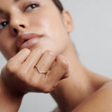 Stunning 0.10 TCW Round Moissanite Stones V-Shaped Wedding Bands