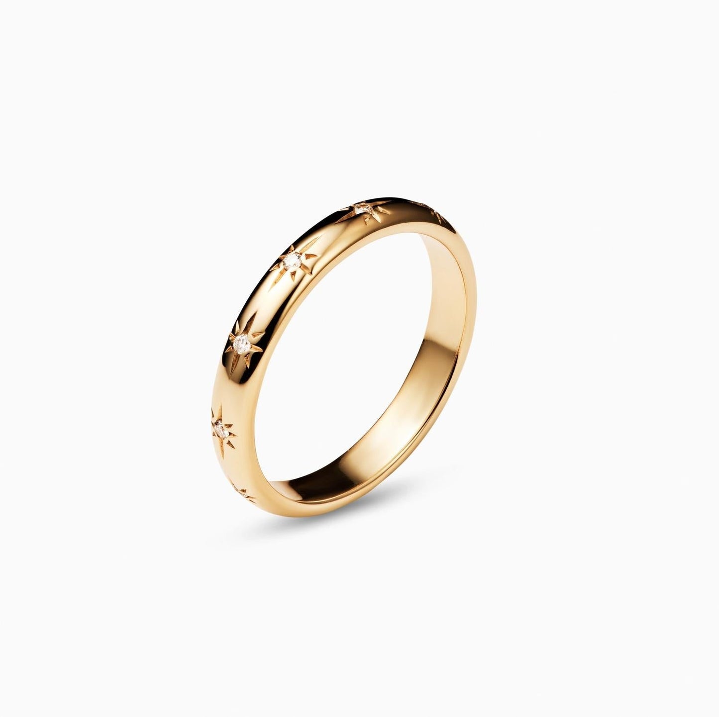 0.10 CT Round Flush Setting Lab Grown Diamond Wedding Band