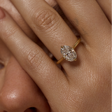 2 CT Compass Set Oval Lab Grown Diamond Engagement Ring