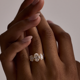 2.07 CT Oval Lab Grown Diamond Trilogy Ring