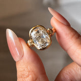 4.35 CT Old Mine Cushion Lab Grown Diamond Engagement Ring