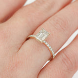 Emerald Pave Lab Grown Diamond Engagement Ring