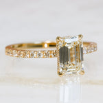 Emerald Pave Lab Grown Diamond Engagement Ring
