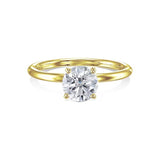 Round Solitaire Lab Grown Diamond Engagement Ring