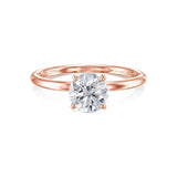 Round Solitaire Lab Grown Diamond Engagement Ring