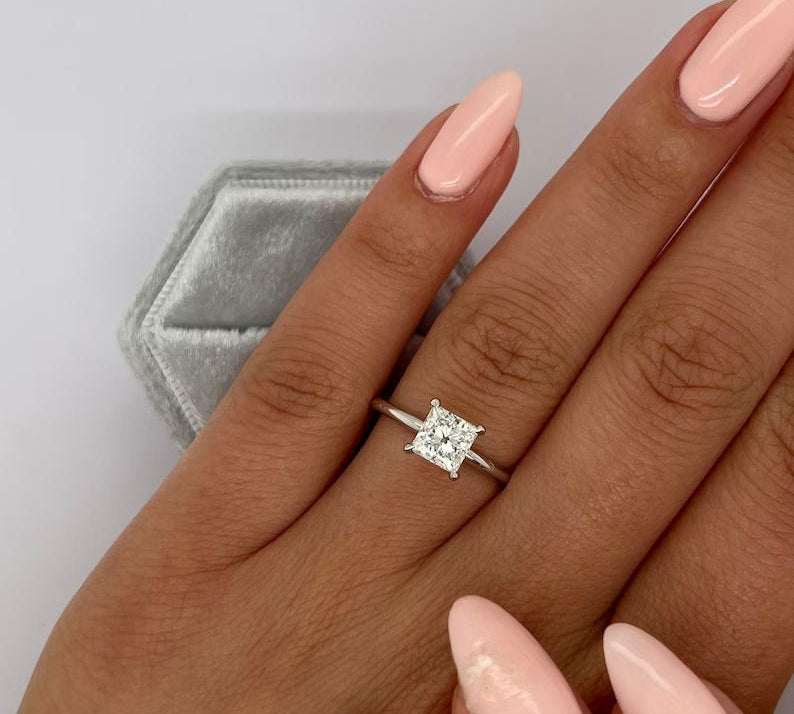 Princess Solitaire Lab Grown Diamond Engagement Ring