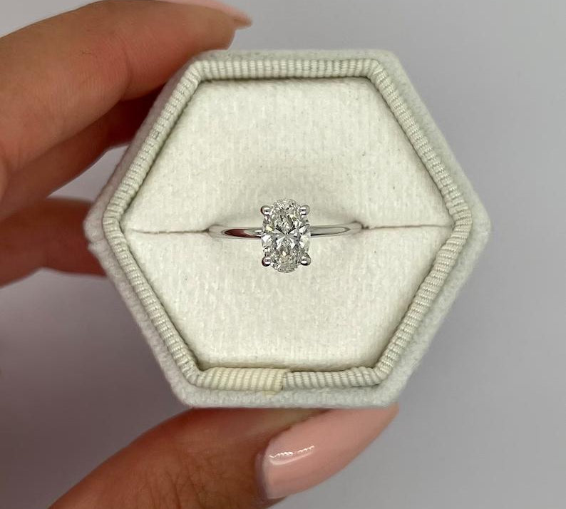 Oval Solitaire Lab Grown Diamond Engagement Ring