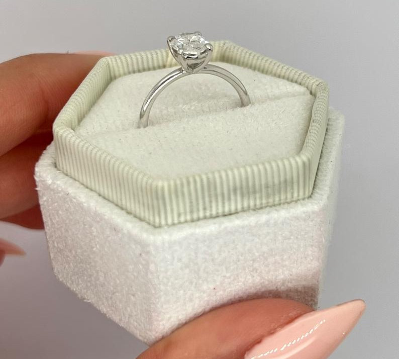 Oval Solitaire Lab Grown Diamond Engagement Ring