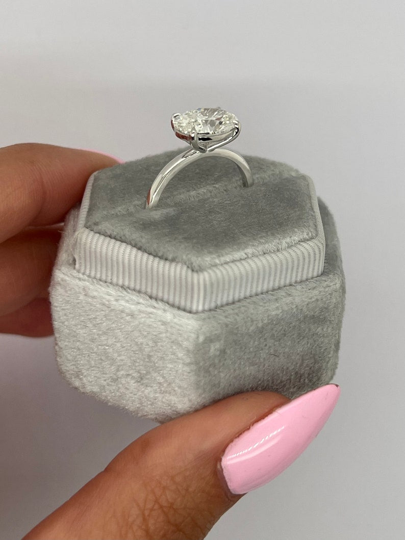 Oval Solitaire Lab Grown Diamond Engagement Ring