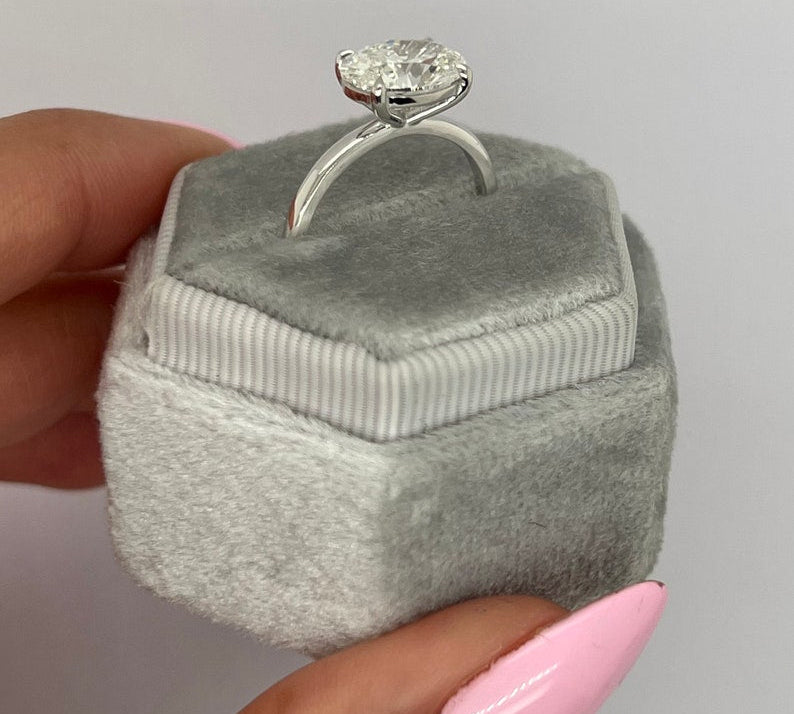 Oval Solitaire Lab Grown Diamond Engagement Ring