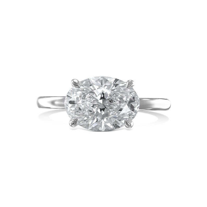Oval Solitaire Lab Grown Diamond Engagement Ring