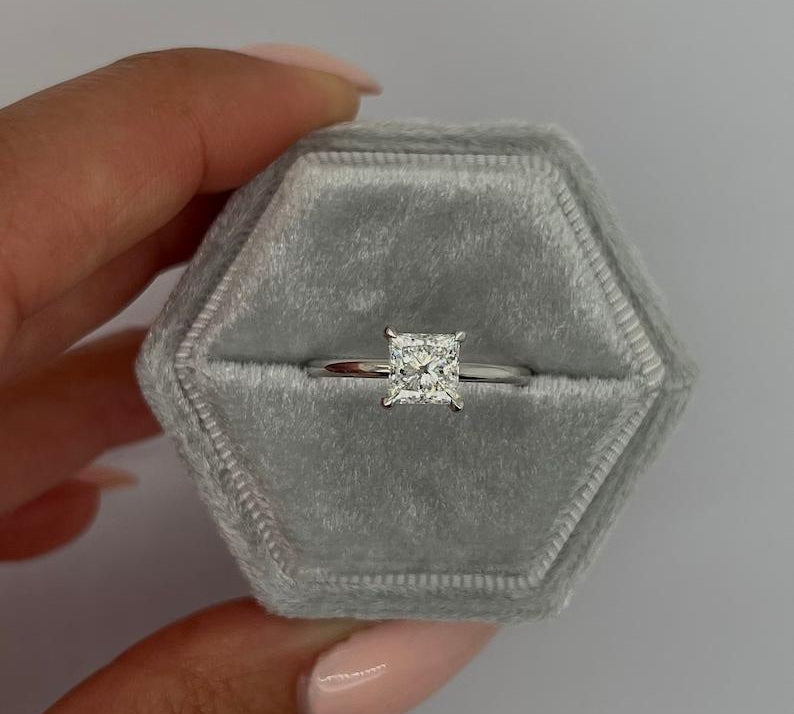 Princess Solitaire Lab Grown Diamond Engagement Ring