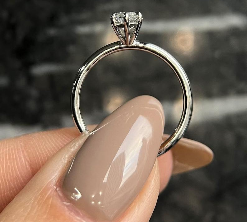 Marquise Solitaire Lab Grown Diamond Engagement Ring