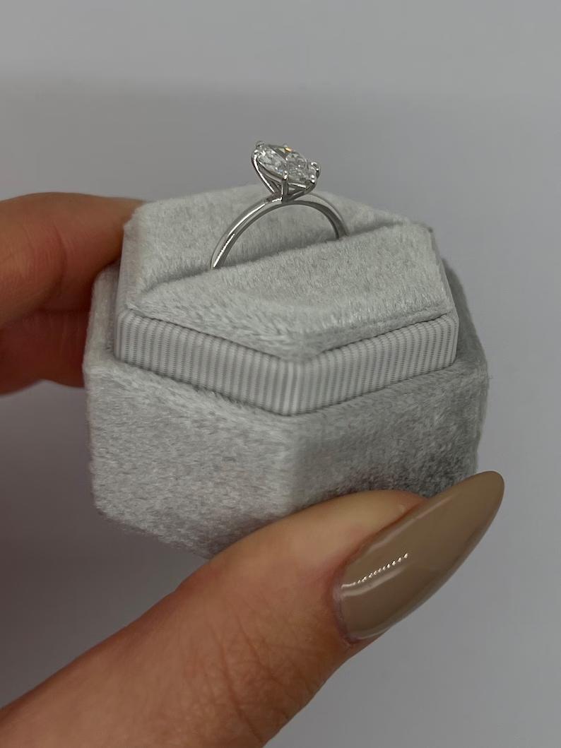 Marquise Solitaire Lab Grown Diamond Engagement Ring