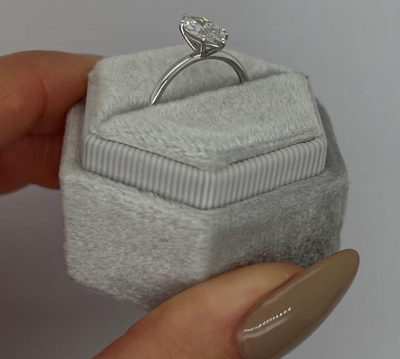 Marquise Solitaire Lab Grown Diamond Engagement Ring