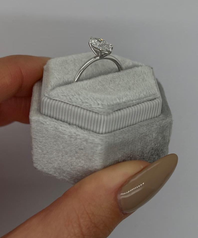 Marquise Solitaire Lab Grown Diamond Engagement Ring