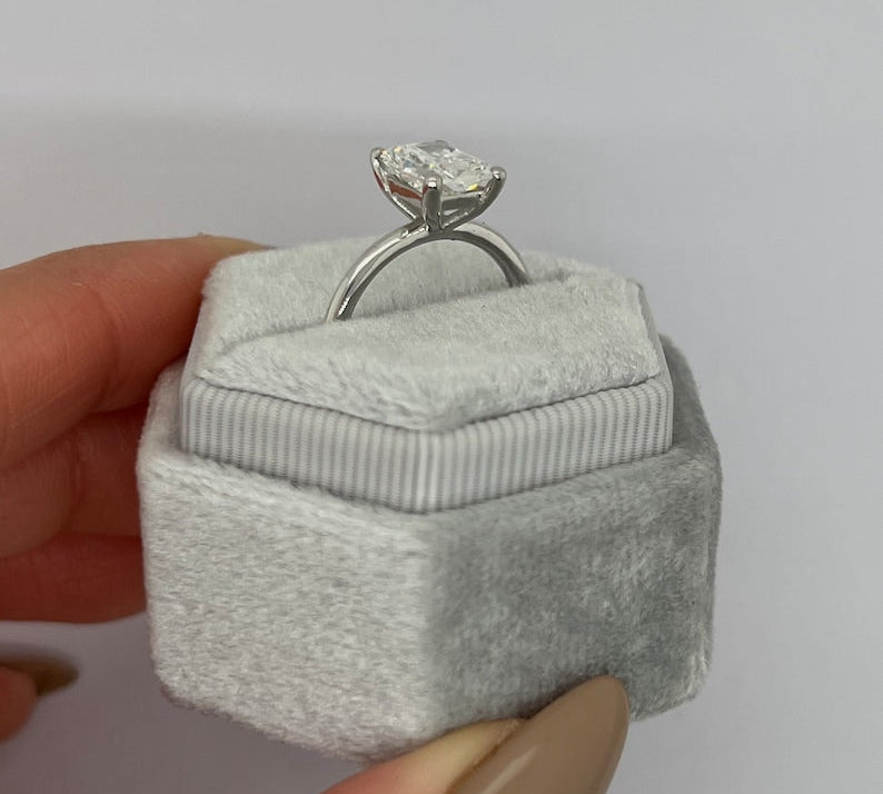 Radiant Solitaire Lab Grown Diamond Engagement Ring
