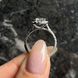 Round Halo & Pave Lab Grown Diamond Engagement Ring