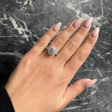 Round Halo & Pave Lab Grown Diamond Engagement Ring