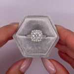 Round Halo & Pave Lab Grown Diamond Engagement Ring