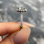 Round Halo & Pave Lab Grown Diamond Engagement Ring