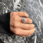 Round Halo & Pave Lab Grown Diamond Engagement Ring