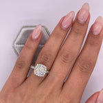 Round Halo & Pave Lab Grown Diamond Engagement Ring