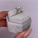 Round Halo & Pave Lab Grown Diamond Engagement Ring
