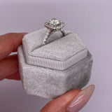 Round Halo & Pave Lab Grown Diamond Engagement Ring