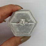 Emerald Solitaire Lab Grown Diamond Engagement Ring