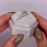 1.0 CT Emerald Three Stone Lab Grown Diamond Engagement Ring