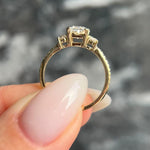 1.0 CT Radiant Three Stone Lab Grown Diamond Engagement Ring