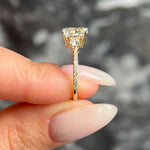 1.0 CT Radiant Three Stone Lab Grown Diamond Engagement Ring