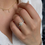 1.0 CT Radiant Three Stone Lab Grown Diamond Engagement Ring