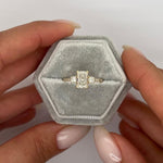 1.0 CT Radiant Three Stone Lab Grown Diamond Engagement Ring