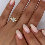 1.0 CT Radiant Three Stone Lab Grown Diamond Engagement Ring