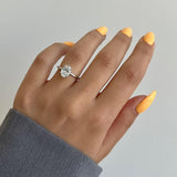 Oval Hidden Halo Lab Grown Diamond Engagement Ring