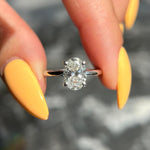 Oval Hidden Halo Lab Grown Diamond Engagement Ring