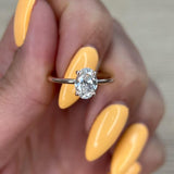 Oval Solitaire Lab Grown Diamond Engagement Ring